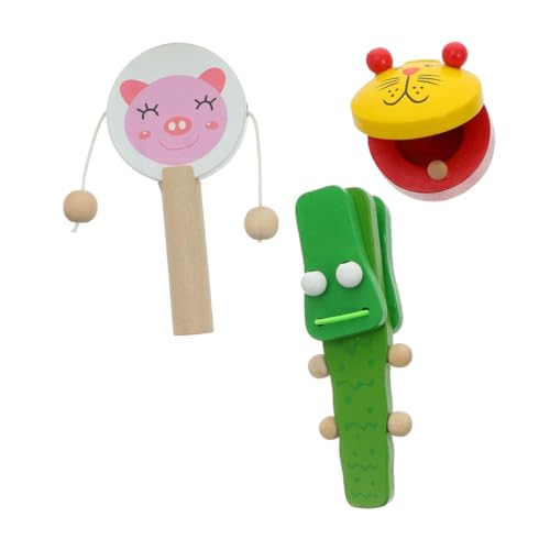 VICASKY 3St Holz Musik kinderinstrumente musikinstrumente Babies + Rattle Kastagnetten Instrumente erlesene Percussion-Instrumente hölzern VICASKY 3St Holz Musik kinderinstrumente musikinstrumente Babies + Rattle Kastagnetten Instrumente erlesene Percussion-Instrumente hölzern von VICASKY