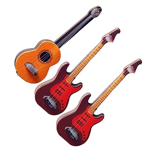 VICASKY 3St Klassische Gitarre für kinderspielzeug Desk Decoration Bürodekor Miniatur-Puppenhausgitarre vorgeben, Gitarre zu Gitarrenspielzeug Plastik Yellow VICASKY 3St Klassische Gitarre für kinderspielzeug Desk Decoration Bürodekor Miniatur-Puppenhausgitarre vorgeben, Gitarre zu Gitarrenspielzeug Plastik Yellow von VICASKY