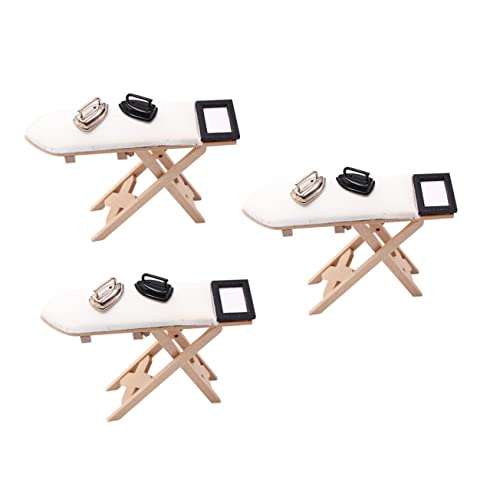 VICASKY 3 Stücke Miniatur Bügelbrett Für Maßstab 112/16 Mini Modell Spielzeug Möbel Möbel VICASKY 3 Stücke Miniatur Bügelbrett Für Maßstab 112/16 Mini Modell Spielzeug Möbel Möbel von VICASKY
