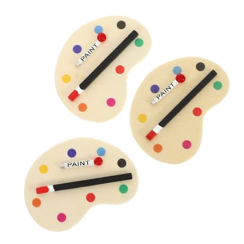 VICASKY 3pcs Miniatur Szene Zubehör Puppenhaus Malerei Palette Für Kinder Spielhaus VICASKY 3pcs Miniatur Szene Zubehör Puppenhaus Malerei Palette Für Kinder Spielhaus von VICASKY