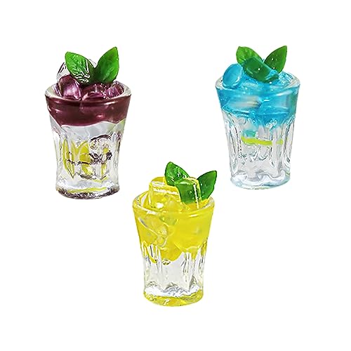 VICASKY Miniatur-saftmodelle 3er-Set Mini-Ornamente Zum Rollenspiel Für Jungen Und Mädchen Künstliche Saftverzierungen Dekorativ Für Zuhause Und Fotos von VICASKY