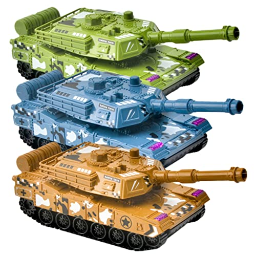 VICASKY 3St Panzer Spielzeugauto Auto Autospielzeug Spielzeugautos Spielzeuglastwagen panzermodelle modellpanzer Simulation Tankmodell Panzerskulptur Modellautos Plastik von VICASKY