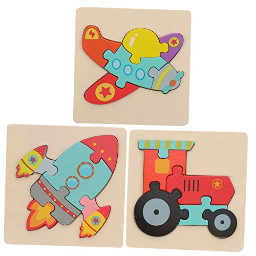 VICASKY 3st Puzzle Geometrischer Brettblock Rätsel Für Kleinkinder Spielzeug Für Kleinkinder Bausteine ​​für Erwachsene Holziges Dekor Schmücken Hölzern 3D Dreidimensional von VICASKY
