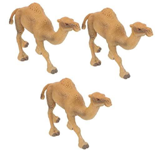 VICASKY 3St Simulation Kamel Modell gefälschtes Kamelmodell Kamel-Modell Kamel-Spielzeugfiguren Spielzeug Camel Spielzeug kleines Kamel schmücken kleines Kamelmodell Plastik von VICASKY
