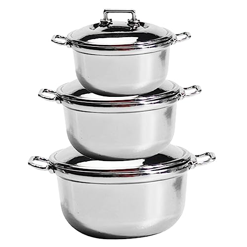 VICASKY 3St Simulierter Suppentopf 1/12 Miniaturmöbel Mini-Kochtopf küchenspielzeug für Kitchen Toys for Ornamente Mini-Herde fröhliche Simulationstöpfe Mini-Kocher Legierung VICASKY 3St Simulierter Suppentopf 1/12 Miniaturmöbel Mini-Kochtopf küchenspielzeug für Kitchen Toys for Ornamente Mini-Herde fröhliche Simulationstöpfe Mini-Kocher Legierung von VICASKY