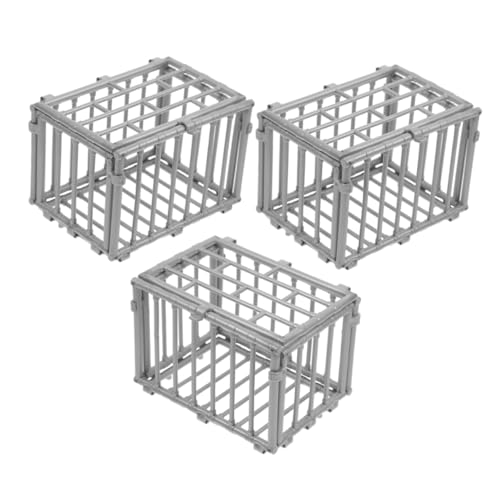 VICASKY 3pcs Miniatur Tier Käfig Modell Spielzeug Bauernhof Zubehör Für Jungen Und Mädchen Set Lagerung von VICASKY