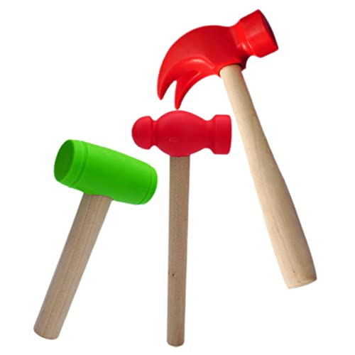VICASKY 3St simulierter Kleiner Holzhammer Hammerspielzeug Kleiner Hammer vorgeben, Hämmer zu -Hammer- Schlaghammer Kinderspielzeug Plastik von VICASKY