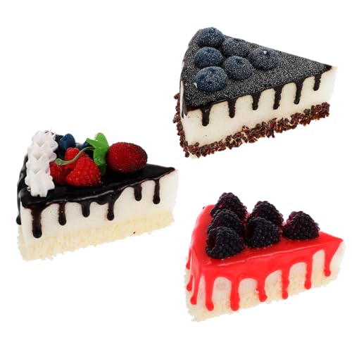 VICASKY 3stücke Teiliges Zarter Kuchenmodelle Aus Pu-Material Für Dekorationen Und Fotografie-Requisiten Für Wohnzimmer Küche Geschäft Und Hochzeitsfeier von VICASKY