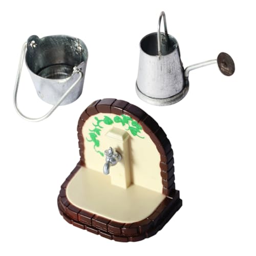 VICASKY 3Stücke Miniaturhäuser Hochwertige Gießkanne für DIY Szenenmodelle und Kreative Dekoration von VICASKY