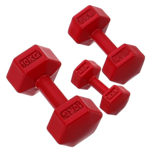 VICASKY 3pcs Miniatur Hantel Set Puppenhaus Realistische Mini Barbell Puppenhaus Fitness Zubehör Pretend Spielen Mini Barbell Sport Szene VICASKY 3pcs Miniatur Hantel Set Puppenhaus Realistische Mini Barbell Puppenhaus Fitness Zubehör Pretend Spielen Mini Barbell Sport Szene von VICASKY