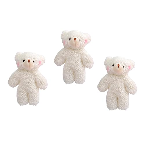 VICASKY 3st Bär Aus Perlvlies Mini-bären-Puppe Plüschtiere Plüschbären Stofftiere Winzig Gefüllt Plüschtierspielzeug Plüschschlüsselkette Action-Figuren- Weiß Pp Baumwolle VICASKY 3st Bär Aus Perlvlies Mini-bären-Puppe Plüschtiere Plüschbären Stofftiere Winzig Gefüllt Plüschtierspielzeug Plüschschlüsselkette Action-Figuren- Weiß Pp Baumwolle von VICASKY
