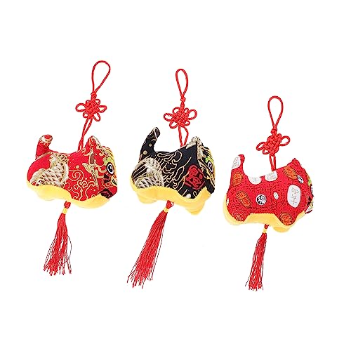 VICASKY 3st Günstiger Stofftiger Plüsch-babypuppe Ausgestopftes Maskottchen- Tigerförmiges Stoffspielzeug Mini- Tigerspielzeug Black Künstlerisches Tuch von VICASKY