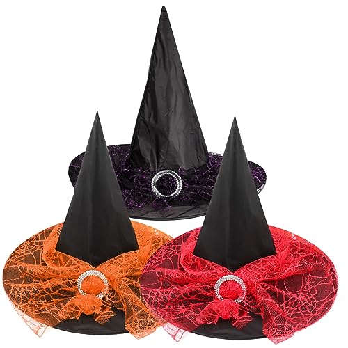 VICASKY 3st Hexen Hut Kappe Hexenhüte Kopfbedeckung Halloween-party-hexenhut Steampunk-zubehör Neuheit Hüte Vintage- Für Frauen Cosplay-hexenhut Zaubererhut Erwachsene Männer Netz VICASKY 3st Hexen Hut Kappe Hexenhüte Kopfbedeckung Halloween-party-hexenhut Steampunk-zubehör Neuheit Hüte Vintage- Für Frauen Cosplay-hexenhut Zaubererhut Erwachsene Männer Netz von VICASKY