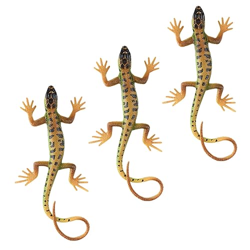 VICASKY 3pcs Realistische Reptil Monster Statue Spielzeug Eidechsen Für Jungen Und Mädchen Bildung Simulation Figur von VICASKY
