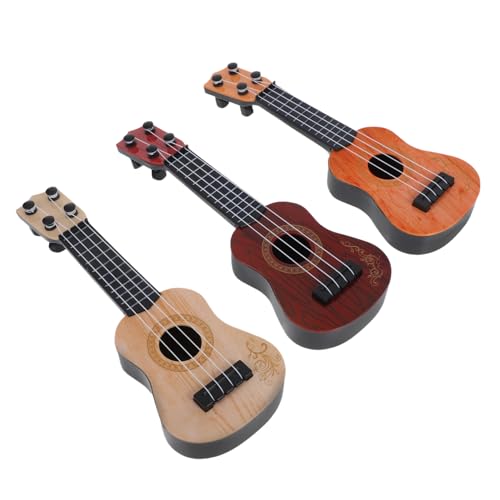 VICASKY Pädagogisches Musikspielzeug 3-teiliges Kinder-ukulelen-Spielzeug Gitarren-ukulelen-Set Für Kleinkinder Musikinstrumente Für Kinder Sicheres Kunststoffmaterial von VICASKY