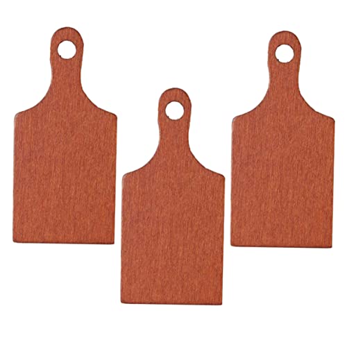 VICASKY 3st Mini-schneidebrett Mini House Photo Requisite Miniaturmodell Mini-hausschmuck Brett Zum Schneiden Mini-haushandwerk Mini- -schneidebrett Mini-hausbedarf Light Brown Holz von VICASKY