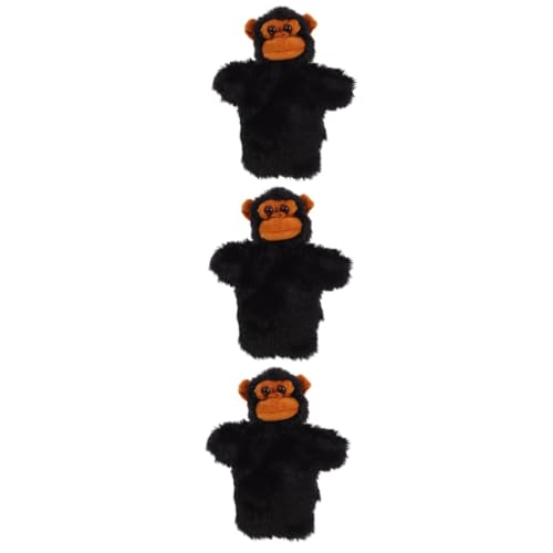 VICASKY 3st Orang-utan-tierhandpuppe Zum Plüschtier Plüsch-handpuppen Tierische Handpuppe Kreatives Puppenspielzeug Handpuppen Für Babys Karikatur Pp Baumwolle Requisiten Kind von VICASKY