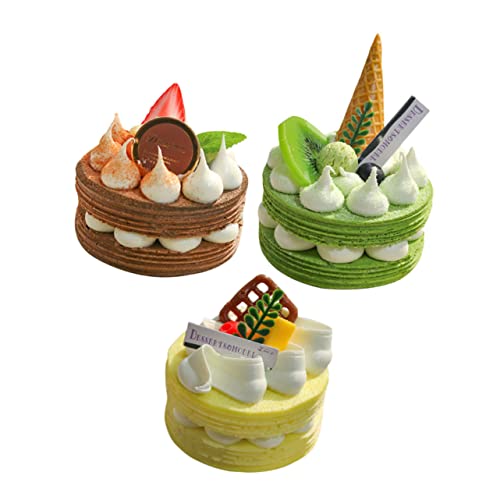 VICASKY 3st Simulation Kuchen Gefälschte Cupcakes Gefälschter Obstkuchen Faux-replik-kuchen Dessert-foto-requisiten Künstliche Desserts -kuchenformen Kunstbrot Hochzeit Kind Macaron von VICASKY