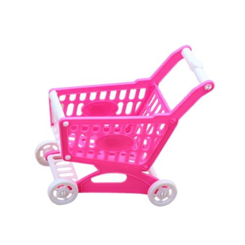 VICASKY 3st Simulierter Warenkorb Schubkarre Spielzeug Trolley-Modell Shopping-lebensmittelmodell Karren Modell Simulierter Trolley Spielender Hauswagen Kind Plastik Einkaufswagen Zubehör von VICASKY