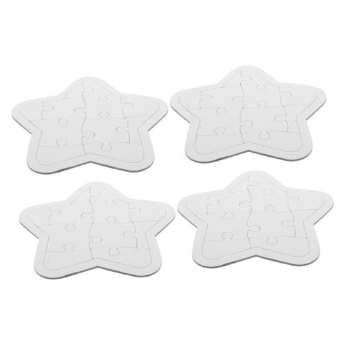 VICASKY 4 Blätter Ausmalen Und Einfügen Zeichnen Von Puzzle-Handwerk Leeres Puzzle- Fertige Leere Rätsel An Leere Puzzles Basteln DIY-rohlinge-Produkte DIY-rätsel Papier von VICASKY