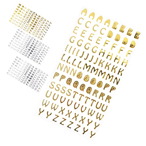 VICASKY 4 Bögen Bronzing English Stickers Scrapbooking Fotoalbum Scrapbook Nagelaufkleber Cartoon Aufkleber DIY Abziehbilder Alphabet Buchstabenaufkleber Journal Supplies Aufklebbare VICASKY 4 Bögen Bronzing English Stickers Scrapbooking Fotoalbum Scrapbook Nagelaufkleber Cartoon Aufkleber DIY Abziehbilder Alphabet Buchstabenaufkleber Journal Supplies Aufklebbare von VICASKY