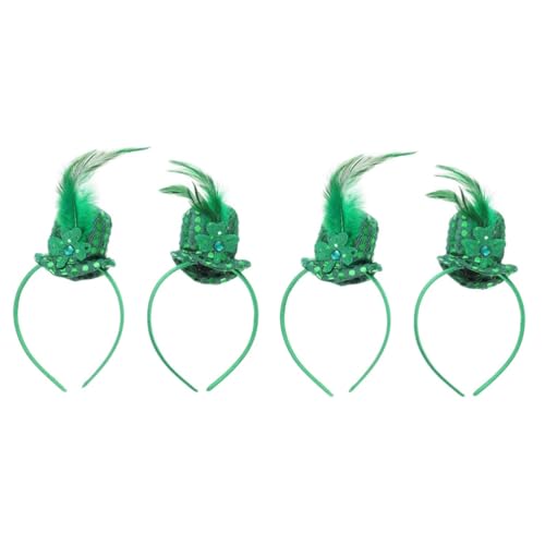 VICASKY 4 Festliches St Patrick's Day Haarreifen mit Grünem Kleeblatt Hut Leichtes Partyzubehör Kreativer Kopfschmuck für Damen und Mädchen für Irische Festtage und Karneval VICASKY 4 Festliches St Patrick's Day Haarreifen mit Grünem Kleeblatt Hut Leichtes Partyzubehör Kreativer Kopfschmuck für Damen und Mädchen für Irische Festtage und Karneval von VICASKY