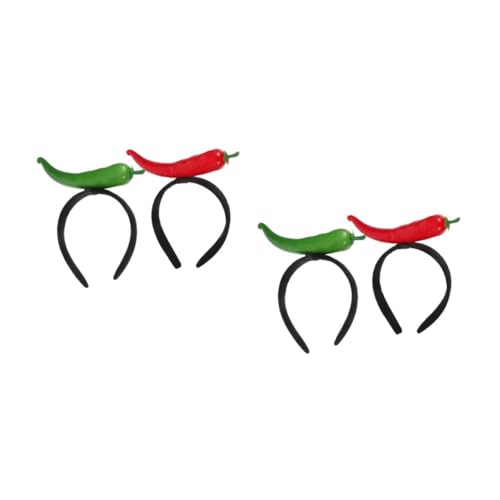 VICASKY 4 Lustiges Gemüse Haarreif Haarband mit Pfeffer Dekor Party Haaraccessoire Bequem und Schonend für Mädchen und Erwachsene Geeignet VICASKY 4 Lustiges Gemüse Haarreif Haarband mit Pfeffer Dekor Party Haaraccessoire Bequem und Schonend für Mädchen und Erwachsene Geeignet von VICASKY