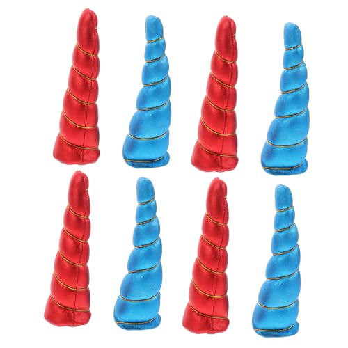 VICASKY 4 Paare Einhorn Spiralhörner Kuschelige Horn Accessoires für DIY Haarreif Haarclip Basteln Cosplay Kostüm Zubehör Handgefertigt Vielseitig VICASKY 4 Paare Einhorn Spiralhörner Kuschelige Horn Accessoires für DIY Haarreif Haarclip Basteln Cosplay Kostüm Zubehör Handgefertigt Vielseitig von VICASKY