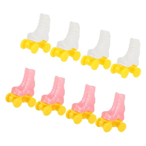 VICASKY Kleiner Rollschuhe für Puppen 4 Paar Kunststoff Detaillierte Handwerkskunst Charmantes Design für Puppenhaus Dekoration VICASKY Kleiner Rollschuhe für Puppen 4 Paar Kunststoff Detaillierte Handwerkskunst Charmantes Design für Puppenhaus Dekoration von VICASKY