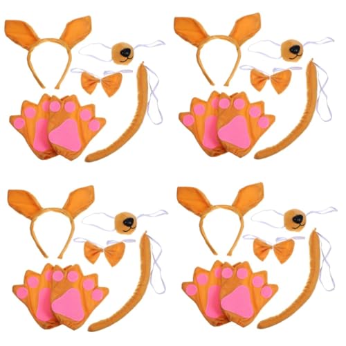 VICASKY 4 Sätze Cosplay Tierkostüm mit Stirnband und Fliege Niedliches Tier Accessoire für Frauen Wiederverwendbares Kunstpelz Kostüm für Halloween Karneval Party VICASKY 4 Sätze Cosplay Tierkostüm mit Stirnband und Fliege Niedliches Tier Accessoire für Frauen Wiederverwendbares Kunstpelz Kostüm für Halloween Karneval Party von VICASKY