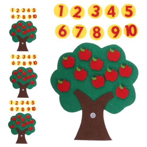 VICASKY 4 Sätze Filzspielzeug Kindergarten Pädagogisches Lernspielzeug für Erzieher Apfelbaumspielzeug Kinderspielzeug Nicht gewebt VICASKY 4 Sätze Filzspielzeug Kindergarten Pädagogisches Lernspielzeug für Erzieher Apfelbaumspielzeug Kinderspielzeug Nicht gewebt von VICASKY