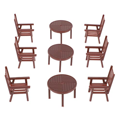 VICASKY Möbelmodell Mini-Tisch- Und Stuhlset Für Jungen Und Mädchen 4 Sets Realistisches Miniatur-hauszubehör Für Die Spielhausdekoration VICASKY Möbelmodell Mini-Tisch- Und Stuhlset Für Jungen Und Mädchen 4 Sets Realistisches Miniatur-hauszubehör Für Die Spielhausdekoration von VICASKY