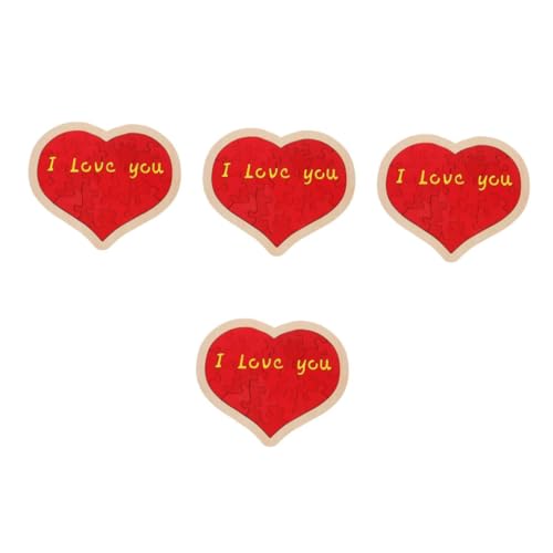VICASKY 4 Sätze Puzzle Romantisches Valentinstag Hochzeitsdeko Jigsaw Holzpuzzle Kreatives Denkspiel für Partydekoration VICASKY 4 Sätze Puzzle Romantisches Valentinstag Hochzeitsdeko Jigsaw Holzpuzzle Kreatives Denkspiel für Partydekoration von VICASKY