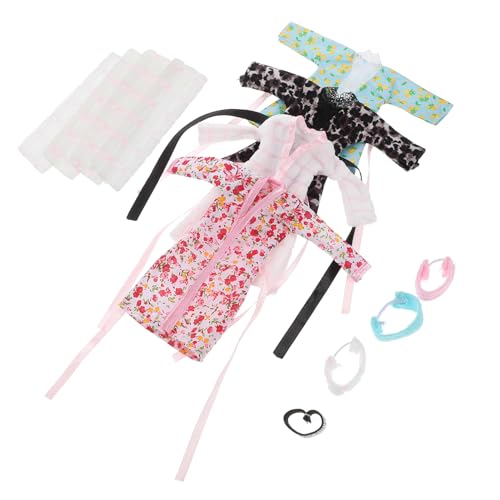 VICASKY 4 Sätze Teiliges Puppenbekleidungsset mit Bademantel Schlafanzug und Handtuch für Kreative Rollenspiele für Mini Puppen und Puppenhaus Zubehör VICASKY 4 Sätze Teiliges Puppenbekleidungsset mit Bademantel Schlafanzug und Handtuch für Kreative Rollenspiele für Mini Puppen und Puppenhaus Zubehör von VICASKY