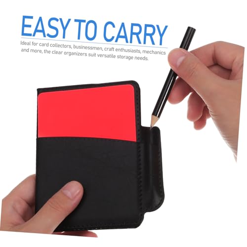 VICASKY 4 Sätze Teiliges Schiedsrichter Karten Set PVC Rot Gelb Karten mit Halter Spielberichtsbuch und Stift für Fußball Volleyball und Sportwettkämpfe von VICASKY