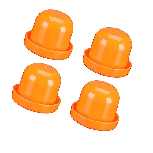 VICASKY 4 Sätze Würfel Würfelbecher Party geformt Spiel Würfel Würfelhalter Würfelbecher mit Deckel Bar Würfelbecher Würfelbecher-Spiel Würfeltablett Plastikwürfel Tasse Orange von VICASKY
