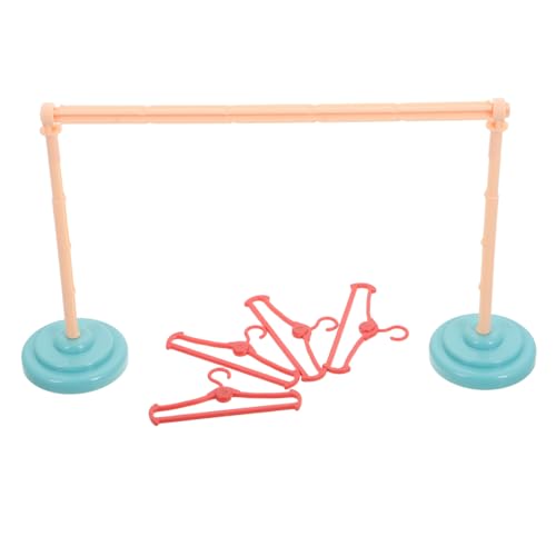 VICASKY 4er Set Puppenkleiderständer Babyspielzeug Kleidung Outfit Kleiderbügel Ministänder Für Jungen Und Mädchen Haustier Puppenhaus Zubehör von VICASKY