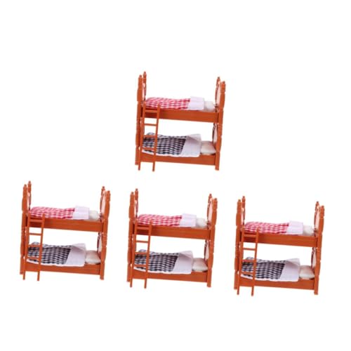 VICASKY 4 Stck. Mini Doppelbett Puppenmöbel Verschleißfestes Bruchsicheres Miniaturbett mit Kissen und Decke Naturfarbiges Realistisches Design für Puppenhaus Kinderspielzeug Miniatur VICASKY 4 Stck. Mini Doppelbett Puppenmöbel Verschleißfestes Bruchsicheres Miniaturbett mit Kissen und Decke Naturfarbiges Realistisches Design für Puppenhaus Kinderspielzeug Miniatur von VICASKY