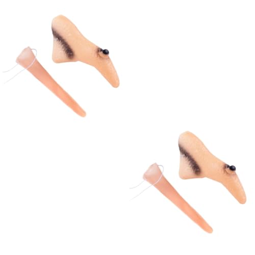 VICASKY 4 Stck. Witch Nose Halloween Kostüm Zubehör Teilig Realistische Hexennase Lange Verkleidung Halloween Party Dekoration Zubehör von VICASKY
