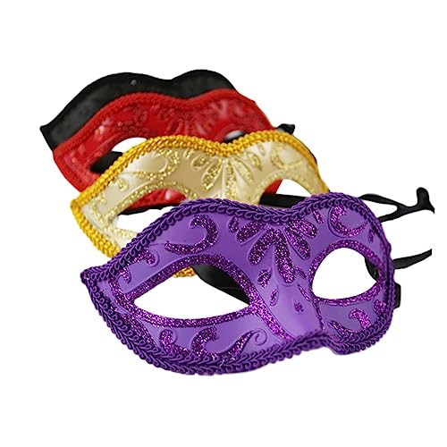 VICASKY 4 Stück Augenmasken für Erwachsene Karnevalsmasken Halloween-Partyzubehör halloween masken halloweenmaske kleidung Kugelaugenmasken Halloween-Augenmasken Goldpulver Requisiten von VICASKY