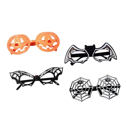 VICASKY 4 Stück Brille verkleiden Halloween Halloween Toys Lightweight Eyeglasses Halloween Decor Halloween Brillen lustige Prop-Brille Brille in Fledermausform Plastik von VICASKY