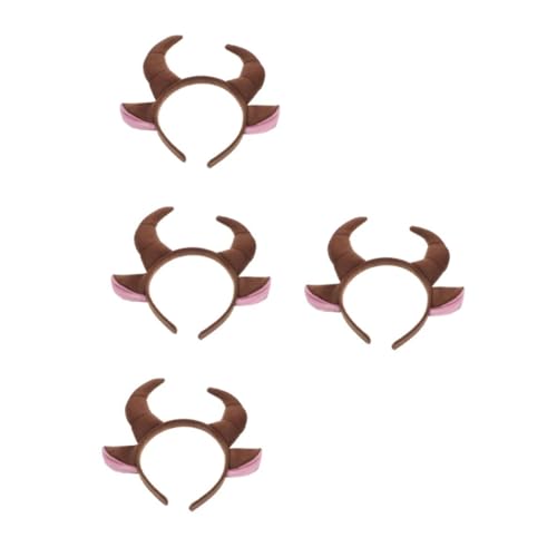 VICASKY 4 Stück Bull Stirnband Cosplay Ox Horn Haarreif für Halloween Karneval Party Kostüm Zubehör Stabil Sicher Sitzend Vielseitig Einsetzbar VICASKY 4 Stück Bull Stirnband Cosplay Ox Horn Haarreif für Halloween Karneval Party Kostüm Zubehör Stabil Sicher Sitzend Vielseitig Einsetzbar von VICASKY