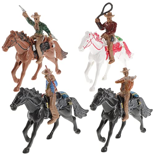 VICASKY 4 Stück Cowboy-reitmodell Spaß Figur Kindermodelle Kinderstatue Plastik VICASKY 4 Stück Cowboy-reitmodell Spaß Figur Kindermodelle Kinderstatue Plastik von VICASKY