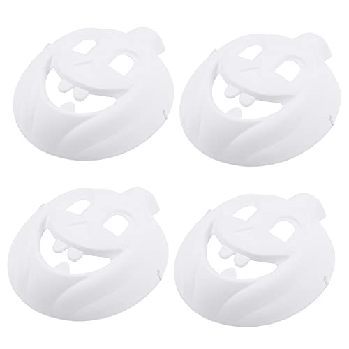 VICASKY 4 Stück Diy-maske Gruselige Halloween-maske Beängstigende Maske Halloween-kürbismasken Leere Masken Zum Dekorieren Teufelmaske Led-maske Halloween-maskenspielzeug Weiß Zellstoff VICASKY 4 Stück Diy-maske Gruselige Halloween-maske Beängstigende Maske Halloween-kürbismasken Leere Masken Zum Dekorieren Teufelmaske Led-maske Halloween-maskenspielzeug Weiß Zellstoff von VICASKY