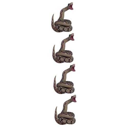 VICASKY 4 Stück Große Gummischlange Python-streich Echt Aussehende Schlangen Eidechsenfackel Schlange Kniffliges Spielzeug Schlangenstützen Aus Gummi Grosse Schlange Junge Kind PVC von VICASKY