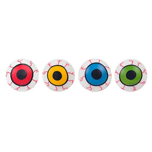 VICASKY 4 Stück Halloween-Augäpfel 4 Farben 24 Mm Halbrund Realistische Augen Spielzeug Streich Für Halloween-Spielzeug Requisiten Masken Puppen Oder Bären Bastel-Augäpfel (24 Mm) von VICASKY