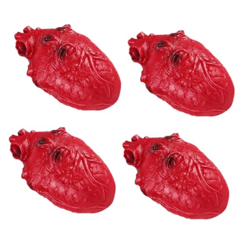 VICASKY 4 Stück Halloween Deko Blutiges Herz Attrappe Realistisches Fake Organ Gruselige Horror Requisite Für Zombie Party Haunted House Atmosphäre VICASKY 4 Stück Halloween Deko Blutiges Herz Attrappe Realistisches Fake Organ Gruselige Horror Requisite Für Zombie Party Haunted House Atmosphäre von VICASKY