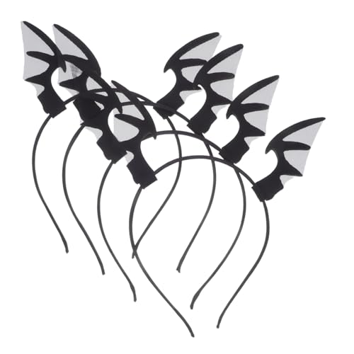 VICASKY 4 Stück Halloween Fledermaus Stirnband für Frauen Schwarzes Netzstoff Fledermaus Haarband mit Flügeln Vielseitiges Kostümzubehör für Party und Festtagsoutfit von VICASKY
