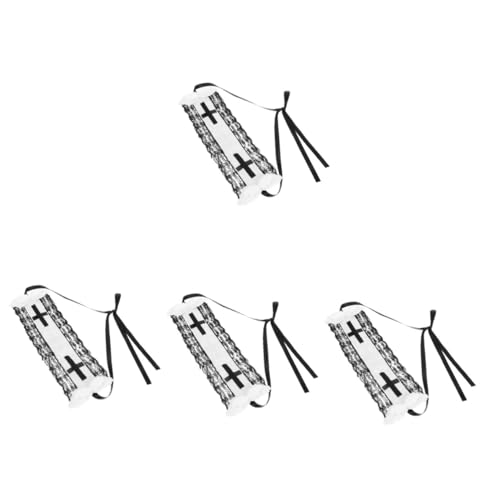 VICASKY 4 Stück Halloween Kopfschmuck Damen Stirnband aus Stoff mit Flügel Design Dekoratives Karneval Haarband für Party Cosplay und Fasching Leichtes Langlebiges Halloween Headband von VICASKY