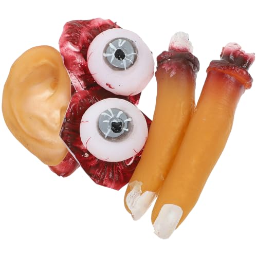 VICASKY 4 Stück Halloween-orgelrequisiten Augapfel Halloween- Halloween-badezimmerdekoration Stirnbänder Halloween-bälle Körperteile Halloween Halloween-Ohren Maske Plastik von VICASKY